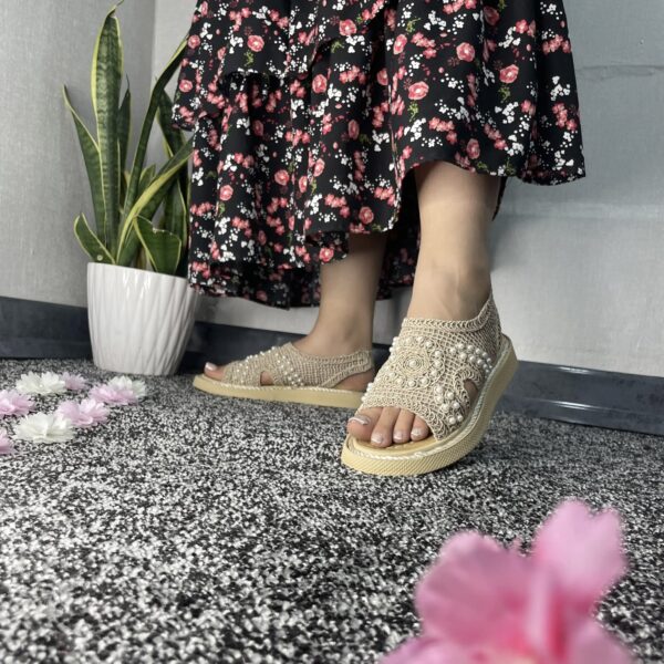 صندل کنفی مرواریدی-کد۱۵۹